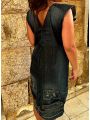 denim dress upside down.