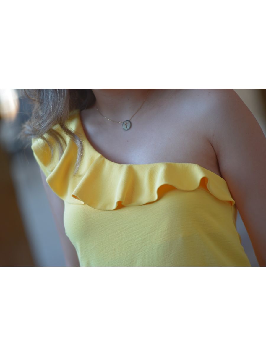 One shoulder Ruffle Top