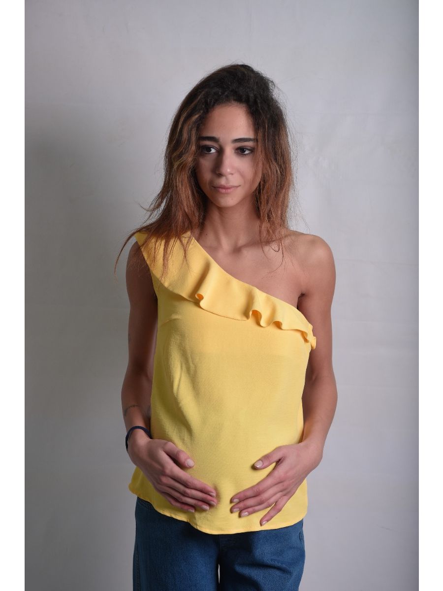 One shoulder Ruffle Top