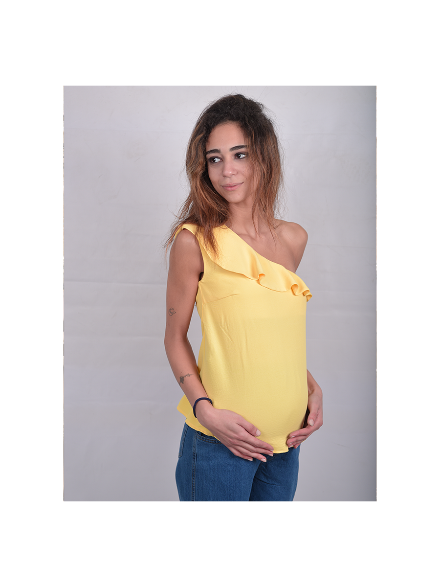 One shoulder Ruffle Top
