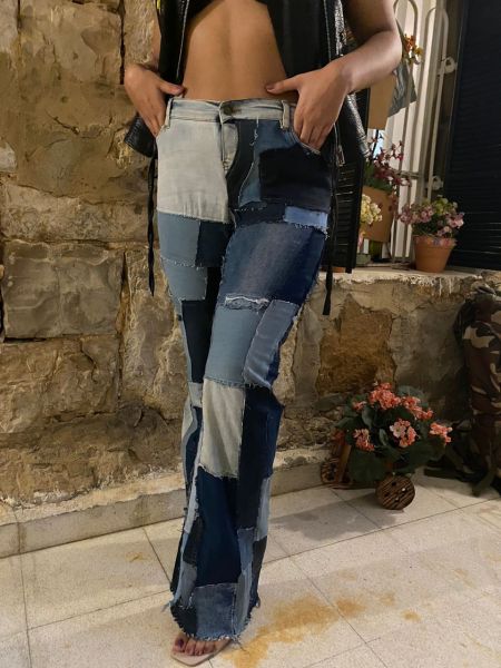 Handcrafted denim pants 